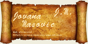 Jovana Mašović vizit kartica